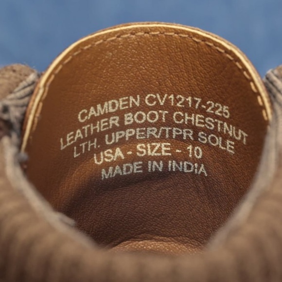 Crevo Camden 225 Cap Toe Chestnut Leather Boot Brown Side Zip Men’s US Sz 10 - Picture 6 of 9